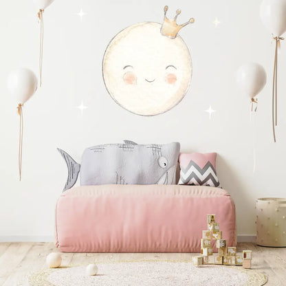 Vinilo Infantil "Small" MOON 70x70cm - Sueños de Cigueña 